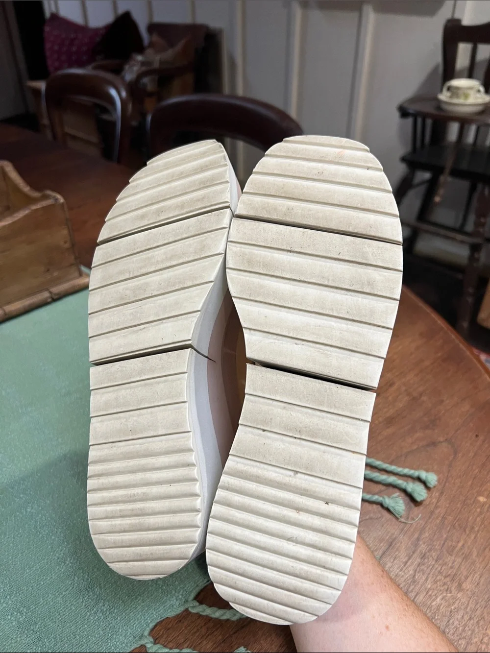 Naked Feet Coach Platforms in Beige
